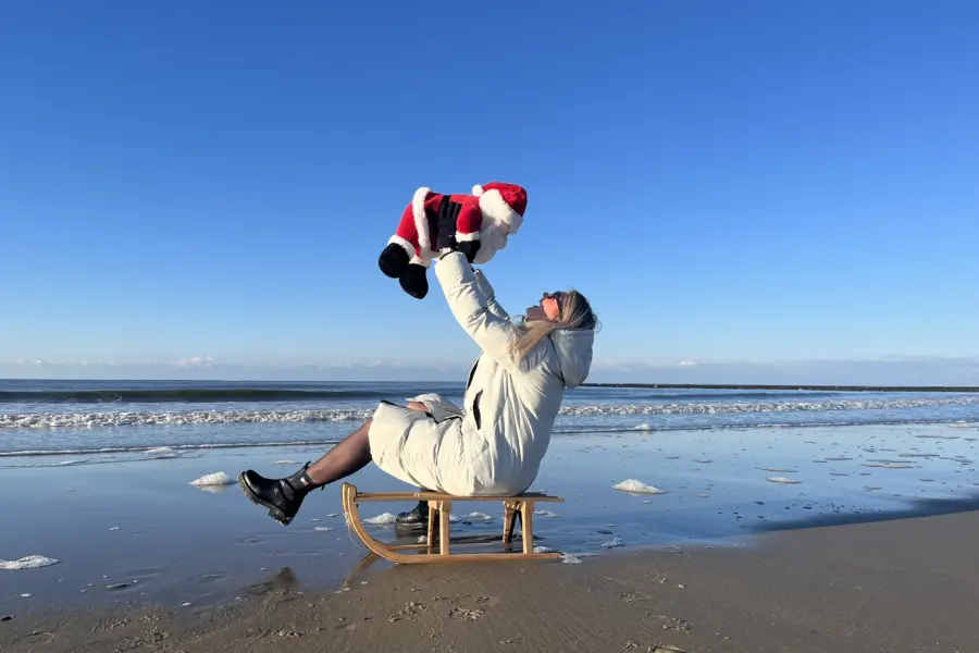 Kerst strand Juliandorp aan zee